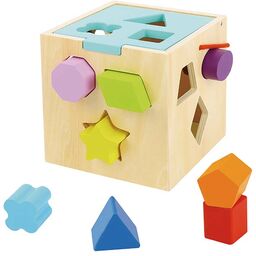 TookyToy Drewniany kostka do wkładania
