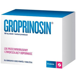 Groprinosin 500 mg 50 tabletek