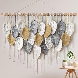 LOMOHOO Wisząca makrama ścienna boho wystrój domu tkana
