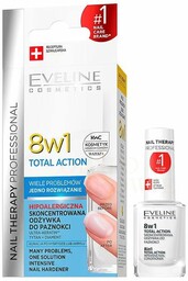 Lakier odżywka do paznokci 8w1 Total Action, Eveline