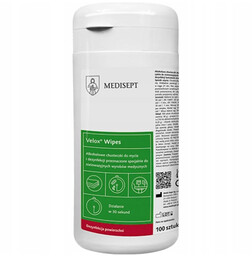 MEDISEPT VELOX WIPES Chusteczki do dezynfekcji powierzchni, puszka,