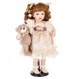 Porcelanowa Lalka Kolekcjonerska Laleczka 48 CM Figurka Dekoracja