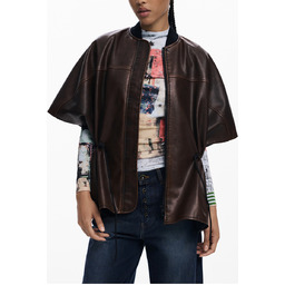 Brązowe ponczo damskie Desigual