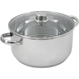 Crealys 502388 garnek do zupy ze szklaną pokrywką,