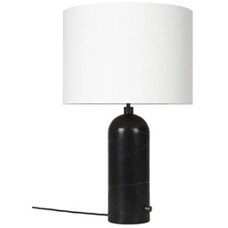 GUBI - Gravity Lampa Stołowa Large Czarny Marmur/Biała
