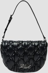 KARL LAGERFELD Czarna pikowana damska torebka Kuilt Flap