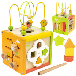 Viga Drewniana Kostka Edukacyjna 5w1