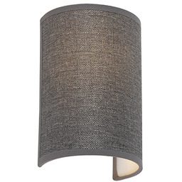 QAZQA Nowoczesna lampa ścienna szara - Simple Drum