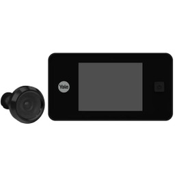 Yale 500 3,2" Dzwonek Czarny Wizjer z kamerą