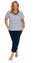 Piżama Damska Plus Size Bawełniana