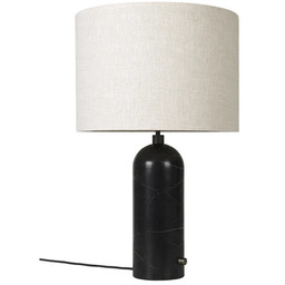 GUBI - Gravity Lampa Stołowa Large Czarny Marmur/Canvas