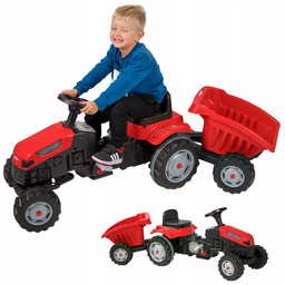 Traktor Na Pedały Z Przyczepką XL Ciche Koła
