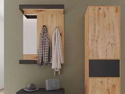 Panel wiszący dębowy lity Taranto nr 2 Garderoba