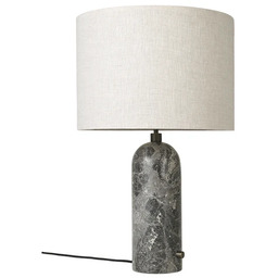 GUBI - Gravity Lampa Stołowa Large Szary Marmur/Canvas