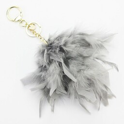 Gregorio Zawieszka pompon brelok z piórami do kluczy