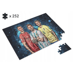 FOTO PUZZLE TRIO MESSI MBAPPE RONALDO PIŁKA 252