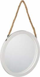 Relaxdays Lustro ścienne z liną, Ø 35 cm,