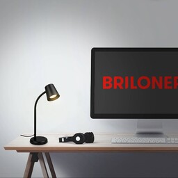 Briloner Lampa stołowa Skriva, oprawa GU10, czarna
