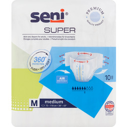 Seni Super Pieluchomajtki dla dorosłych Medium (M), 10