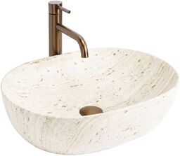 Umywalka Nablatowa REA Amelia Travertine Classic 48