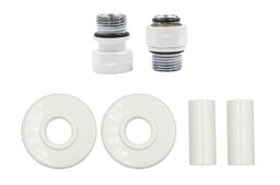 Zestaw maskujący rozety+tuleje+złączki M22x1,5 x GZ 1/2 biały