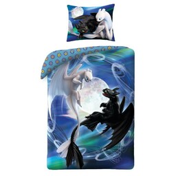 Halantex Pościel bawełniana 140x200 Dragon Smoki Jak wytresować