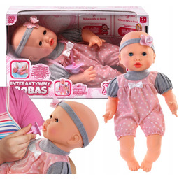 Lalka Natalia Interaktywna Bobas Mimiczny 41cm Niemowlak Bobas