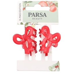PARSA Beauty Klamra do włosów czerwoną kokardą, 2
