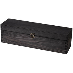 Kuferek drewniany Czarny 37x11x11 cm z możliwością graweru