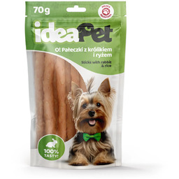 ideaPet O! Pałeczki z królikiem i ryżem 70g