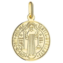 Złoty Medalik św. Benedykt Duży pr 585