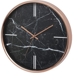 Unity Zegar ścienny, efekt marmuru Bolton, cichy zamiatanie,