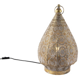 Orientalna lampa stołowa złota 26 cm - Mowgli