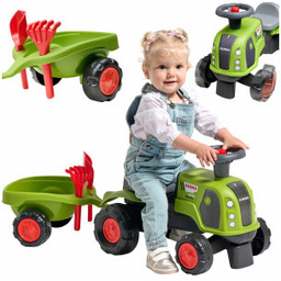 Zestaw Jeździk Claas 470 Arion Zielony z Przyczepką