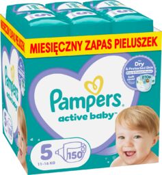 Pampers Active Baby 5 (11-16 kg), pieluchy, 150