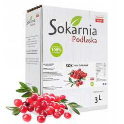 SOK Z ŻURAWINY 3L Tłoczony Naturalny Smak Źródło