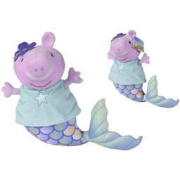 Simba 109261014 Świnka Peppa, Pluszowa Peppa Syrena, 30cm