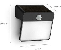 Philips LED kinkiet solarny Yarixa, czujnik ruchu