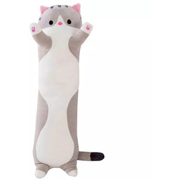 Maskotka Długi Szary Kot, Pluszak Kotek 70 cm