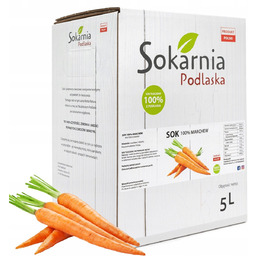 SOK MARCHEWKOWY 5L MARCHWIOWY TŁOCZONY 100% NFC Bogactwo