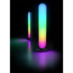 Trio Leuchten Neonowa lampa stołowa czarna z wbudowanym