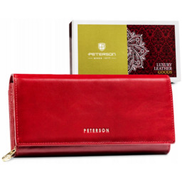 Portfel skórzany Peterson PTN 42100-SGN czerwony