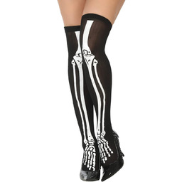 Atosa Atosa rajstopy na Halloween, kości z kwiatami,