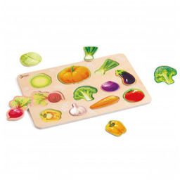 Drewniana Układanka Montessori Warzyw Classic World