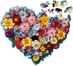 Puzzle drewniane Milliwood - Celebrating - Floral Heart