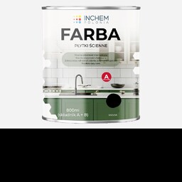 Farba dwuskładnikowa do płytek ściennych 800ml Czarna