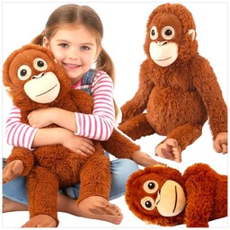 DUŻA MASKOTKA MAŁPA ORANGUTAN 66CM RZEPY RĘCE NOGI
