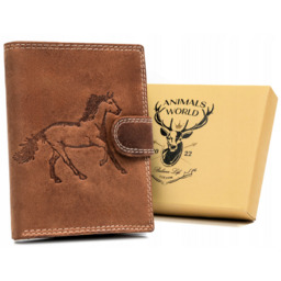 Portfel skórzany Always Wild N4L-CHM-HORSE brązowy