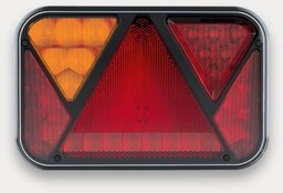 Lampa LED tylna LEWA z trójkątem odblaskowym 12V