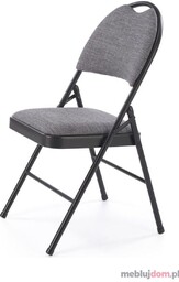 Krzesło składane K-566 Halmar Popiel + Czarny